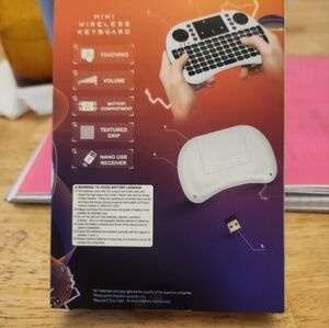 White Mini wireless keyboard for PC Android Gaming XBox 360 PS3